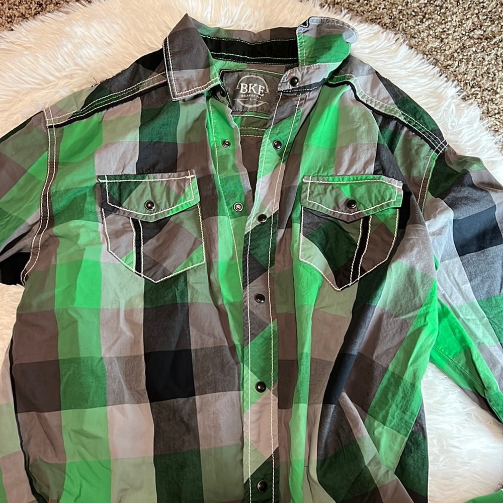 Mens BKE plaid shirt size large